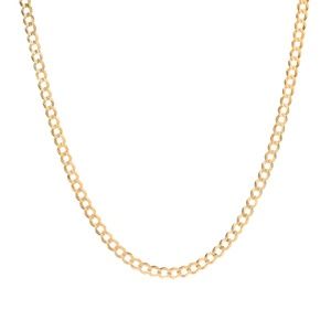 3.6 mm 10k Yellow Gold Curb Chain Necklace